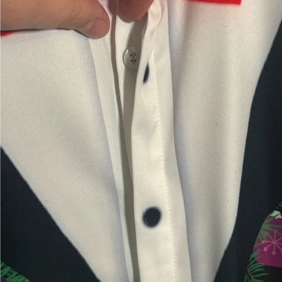 Atlanl Christmas Tuxedo Print Button Down Shirt Men’s XXL Holiday Party - Picture 4 of 12